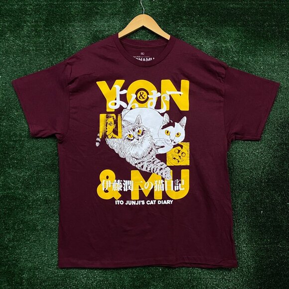 Junji Ito Yon and Mu Cat Tshirt size extra large - Picture 1 of 4
